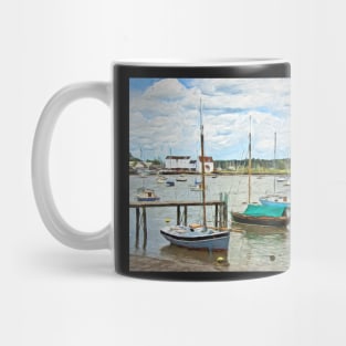 Moored Boats At Woodbridge Mug